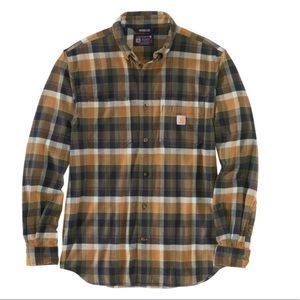 NWT Carhartt Rugged Flex® Relaxed Fit Midweight Flannel Long-Sleeve Shirt